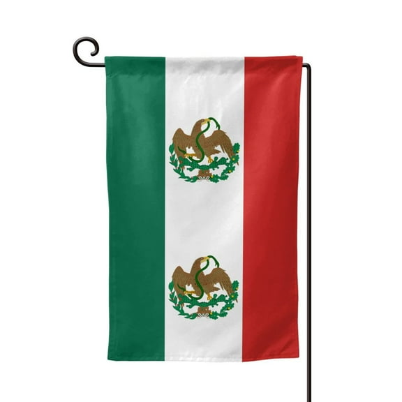 Garden Flag Mexican Flag Double Sided Small Yard Holiday Garden Flag for Outside Decor 12.5x18 Inch Square