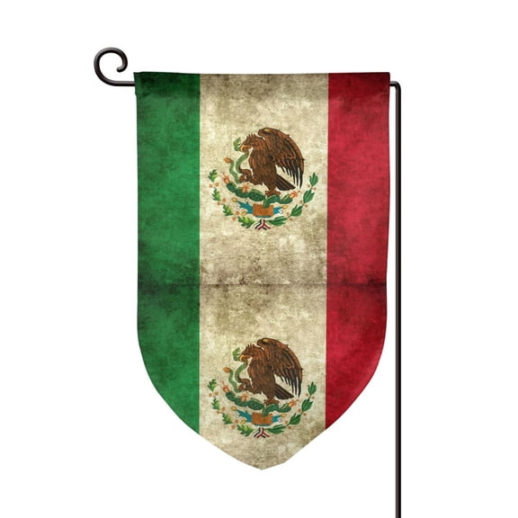 Garden Flag Mexico-Mexican Double Sided Small Yard Holiday Garden Flag for Outside Decor 12.5x18 Inch Fillet