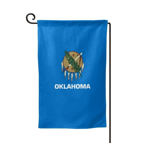 Garden Flag Oklahoma Flag Double Sided Small Yard Holiday Garden Flag for Outside Decor 12.5x18 Inch Square