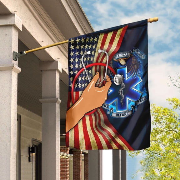 Garden Flag Paramedic, First Responder Tribute, 12x18 POLE NOT INCLUDED