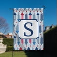 thumbnail image 1 of Garden Flag Personalized Navy Monogram Flag Custom Initial Elegant Front Yard Decor V341, 12x18 POLE NOT INCLUDED, 1 of 6