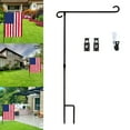 thumbnail image 1 of Garden Flag Pole Stand Holder, Garden Flags for Outside with Flag Stopper and Clip Christmas Garden Flag, Outdoor Decor Decoration Fits 12.5inch X 18inch Mini Flags, 1 of 6