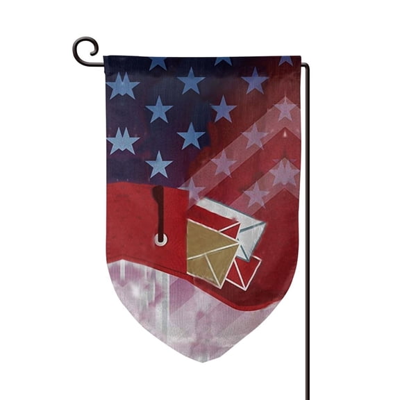 Garden Flag Postal Worker Us Flag Double Sided Small Yard Holiday Garden Flag for Outside Decor 12.5x18 Inch Fillet