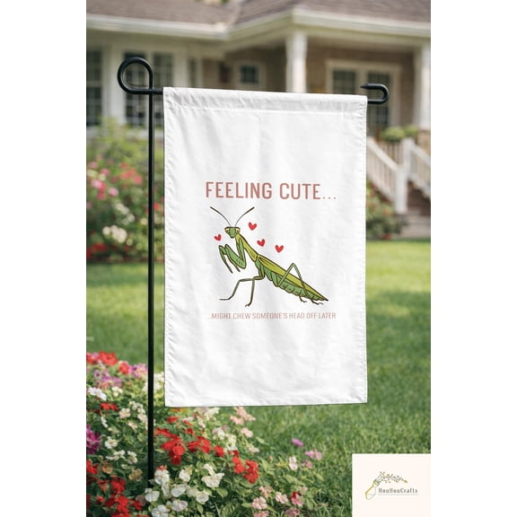 Garden Flag Praying Mantis Insect V683, 12x18 POLE NOT INCLUDED