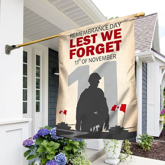 Garden Flag Remembrance Day Canada Lest We Forget 11th of November, National, 12x18 POLE NOT INCLUDED