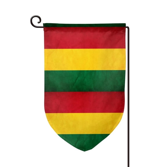 Garden Flag Retro Reggae-Rastafarian Flag Double Sided Small Yard Holiday Garden Flag for Outside Decor 12.5x18 Inch Fillet