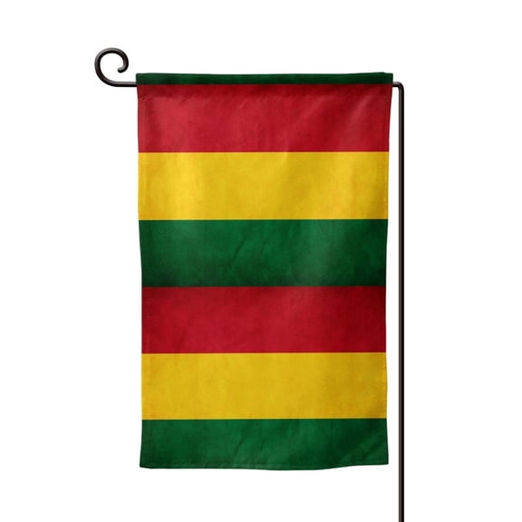 Garden Flag Retro Reggae-Rastafarian Flag Double Sided Small Yard Holiday Garden Flag for Outside Decor 12.5x18 Inch Square