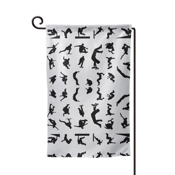 Garden Flag Runningway Cool Parkour Sports Extreme Double Sided Small Yard Holiday Garden Flag for Outside Decor 12.5x18 Inch Square