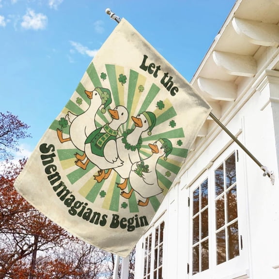 Garden Flag Shenanigoose Goose Kindness Spring V668, 12x18 POLE NOT INCLUDED