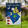 thumbnail image 1 of Garden Flag South Carolina Palmetto Tree and Gorget Carolina Wren Bird and Yellow Jessamine Flower, SC Lighthouse, 12x18 POLE NOT INCLUDED, 1 of 5