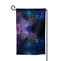 Garden Flag Space Galaxy Double Sided Small Yard Holiday Garden Flag for Outside Decor 12.5x18 Inch Square