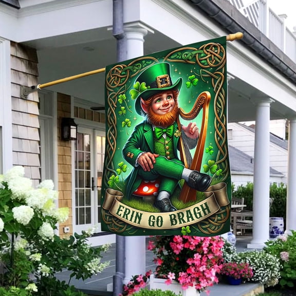 Garden Flag St Patrick's Day Erin Go Bragh Irish, Celtic Heritage, 12x18 POLE NOT INCLUDED