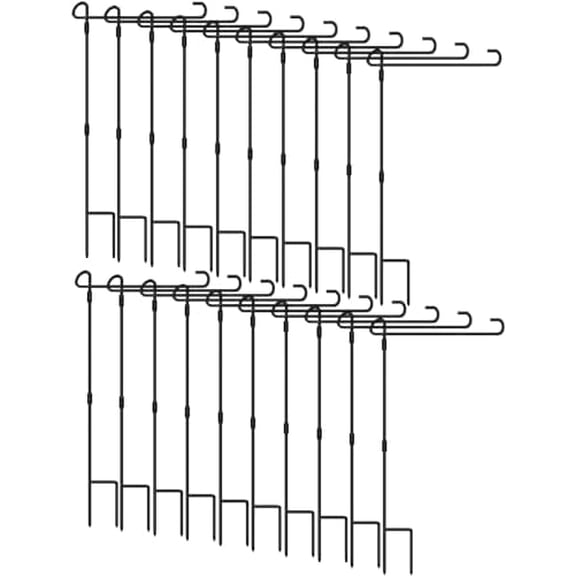 Garden Flag Stand Holder 20 Pack Garden Flag holder for 12 x 18 Inches Flags with Anti-Wind Clip for Outdoor Garden Yard Lawn$$Garden & Patio