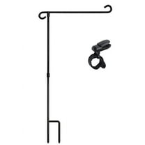 Garden Flag Stand Pole Easy To Install Sturdy Wrought Iron Fits 12.5inch X 18inch Mini Flags