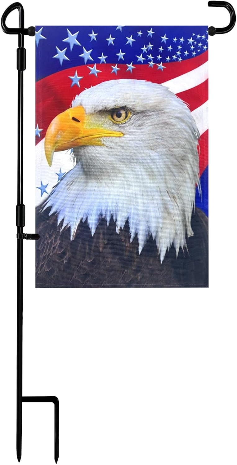 FLAGY 12 x 18 Polyester Patriotic Stars and Stripes Outdoor Flag, Double-Sided