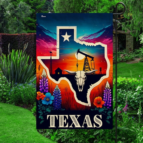 Garden Flag Texas Bluebonnet, State Floral, 12x18 POLE NOT INCLUDED