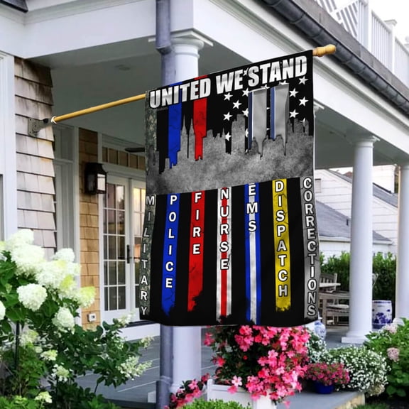 Garden Flag United We Stand 9/11 September 11th First Responder, Patriot, 12x18 POLE NOT INCLUDED
