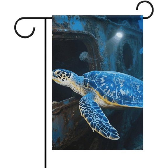 Garden Flag Welcome Garden Flags Sea Turtle 12x18 Inch Double Sided Outdoor Decorative Yard Flag for Spring Summer Fall Winter, Farmhouse House Porch Decor