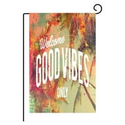 Garden Flag Welcome Good Vibes Only Summer Seasonal Flag Vertical Double Sided for Yard Outdoor Decoration 12.5 x 18 Inch