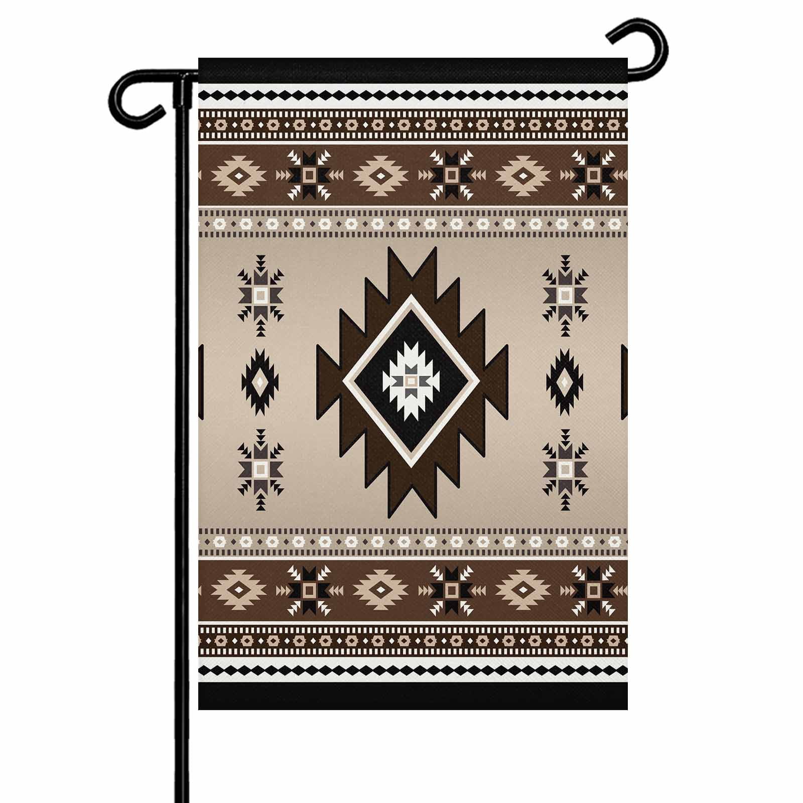 Garden Flags Brown Bohemian Garden Flag Double Sided Welcome Flag ...