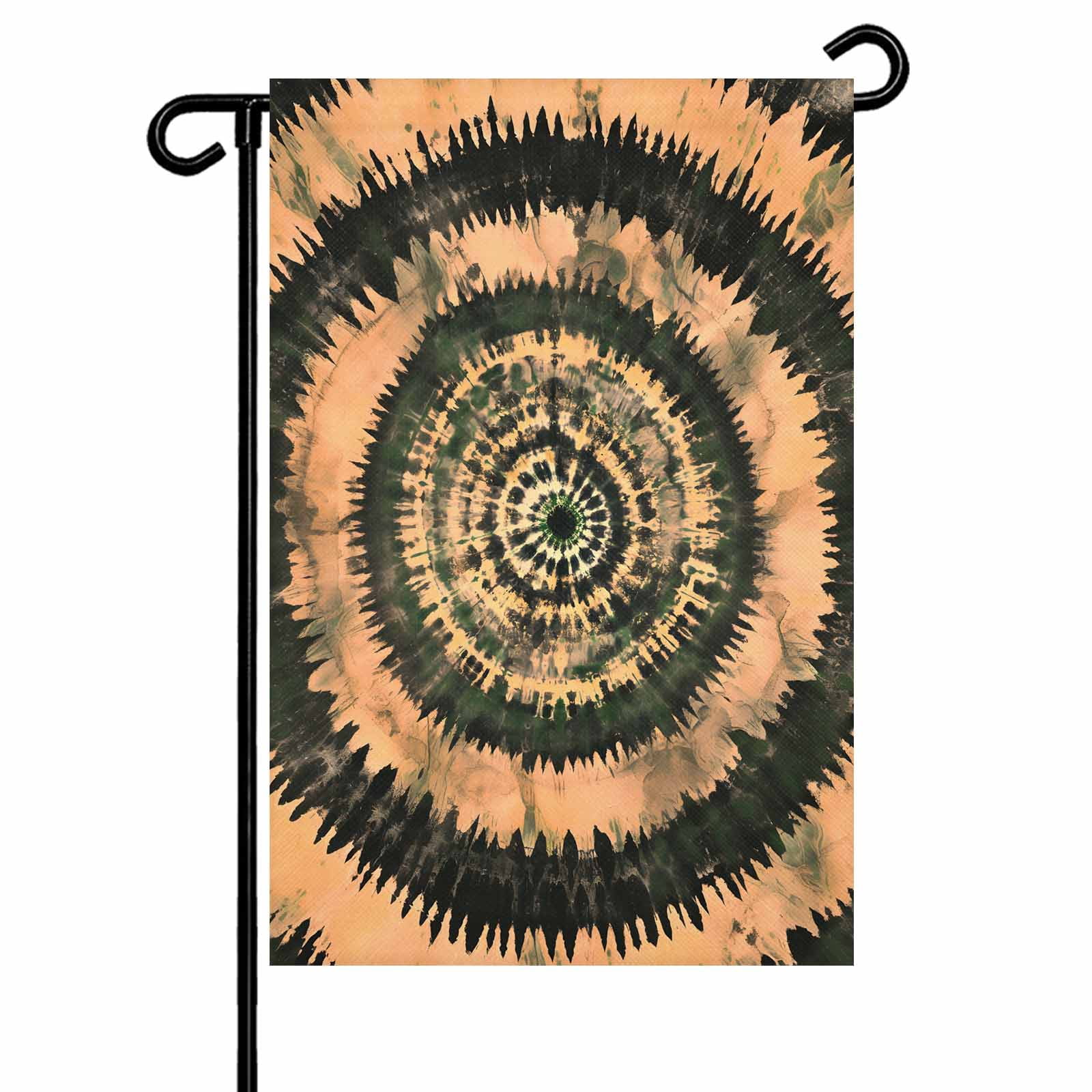 Garden Flags Brown Tie-Dye Art Garden Flag Double Sided Welcome Flag ...