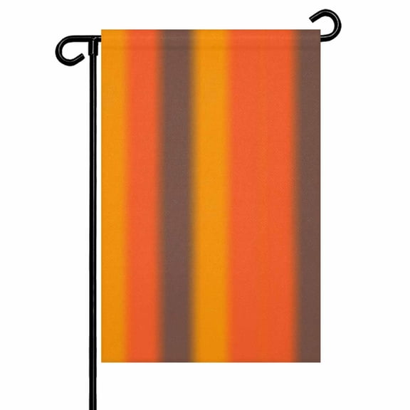 Garden Flags Burnt Orange Yellow Garden Flag Double Sided Welcome Flag Gradient Color Stripe Yard Flags for Outdoor Backyard Lawn Porch Deck Patio Decor 12x18 Inch