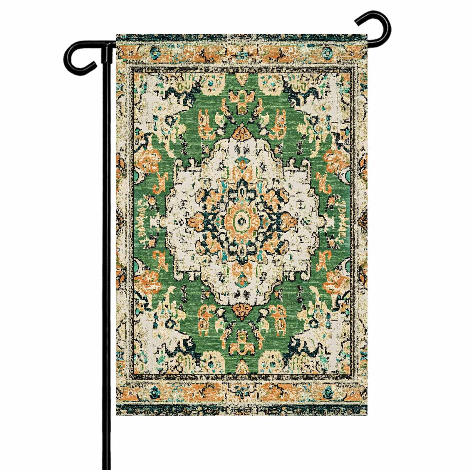 Garden Flags Green Boho Garden Flag Double Sided Welcome Flag Bohemian ...