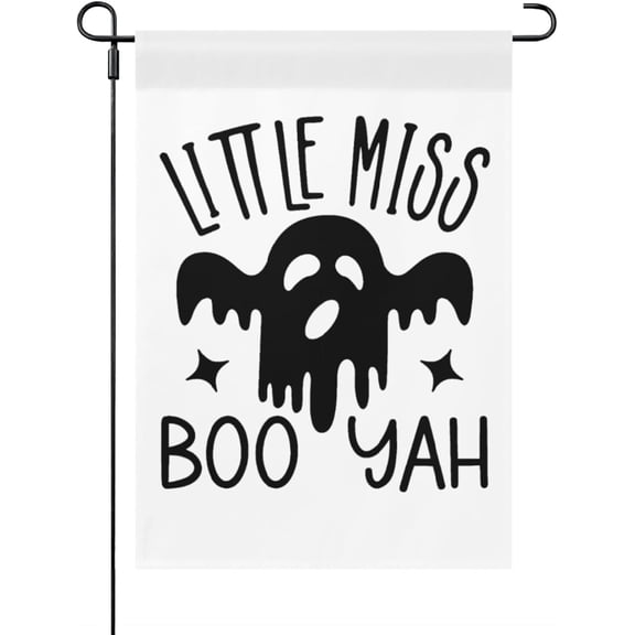 Garden Flags Little Miss Boos Yah Outdoor Flag Double Sided, Inspirational Garden Flags Double Sided Yard Small Garden Flags Double Sided Yard Sign Little Miss Boos Yah Funny Garden Flags Banners