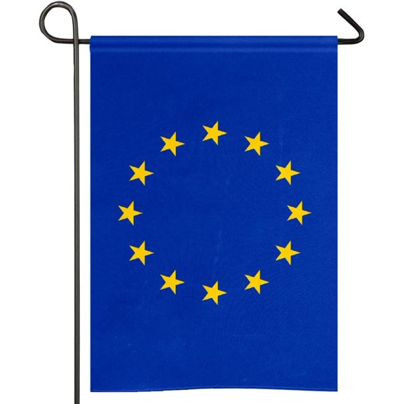 Garden Flags for Outside European Union Country Flag Garden Yard Flags for outside 12x18 inch Double Sided House Flag Banners For Decorative Seasonal Garden Flags