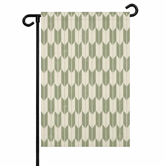 Garden Flags Sage Arrow Patterns Garden Flag Double Sided Welcome Flag Abstract Geometric Lines Yard Flags for Outdoor Backyard Lawn Porch Deck Patio Decor 12x18 Inch