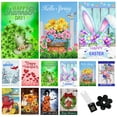 thumbnail image 1 of Country Charm Garden Flags (Set of 10) Double Sided 12 x 18 inch Seasonal Outdoor Flags with Wind Clip and Stopper, 1 of 7