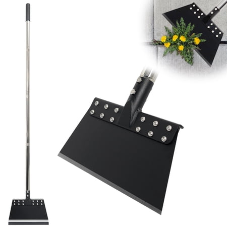 CKLT 65inch Garden Flat Shovel with Tempered Spring Steel Blade Weed Scraper