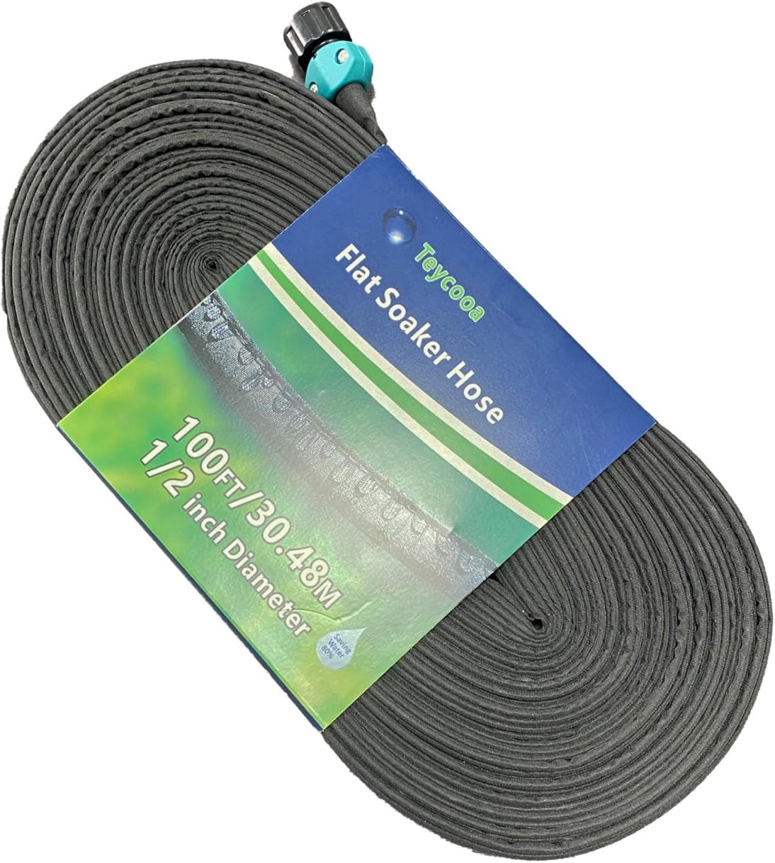 Garden Flat Soaker Hose 100 Ft for Garden Beds, Water Hose Linkable ...