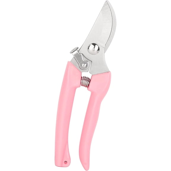 Garden Flower She Pruning She 6.9 inches Scissors Heavy Duty Plant Scissors for Cutting Flowers, Trimming Plants, Bonsai, Fruits Picking (Pink Handle)