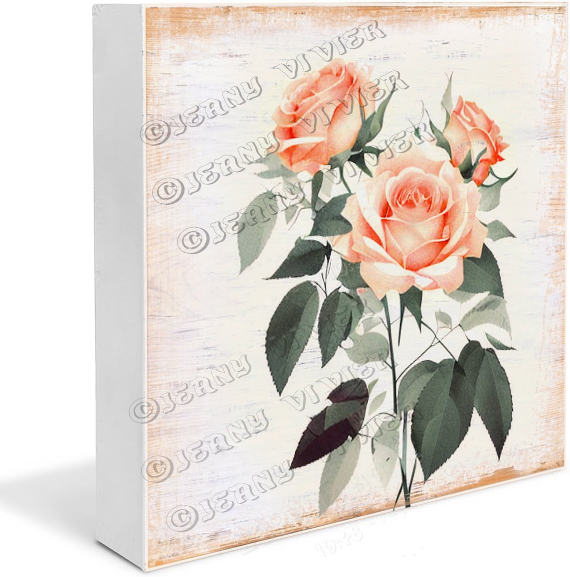 Garden Flower Rose Decor Rose Gifts Wood Box Signs Floral Decor Summer ...