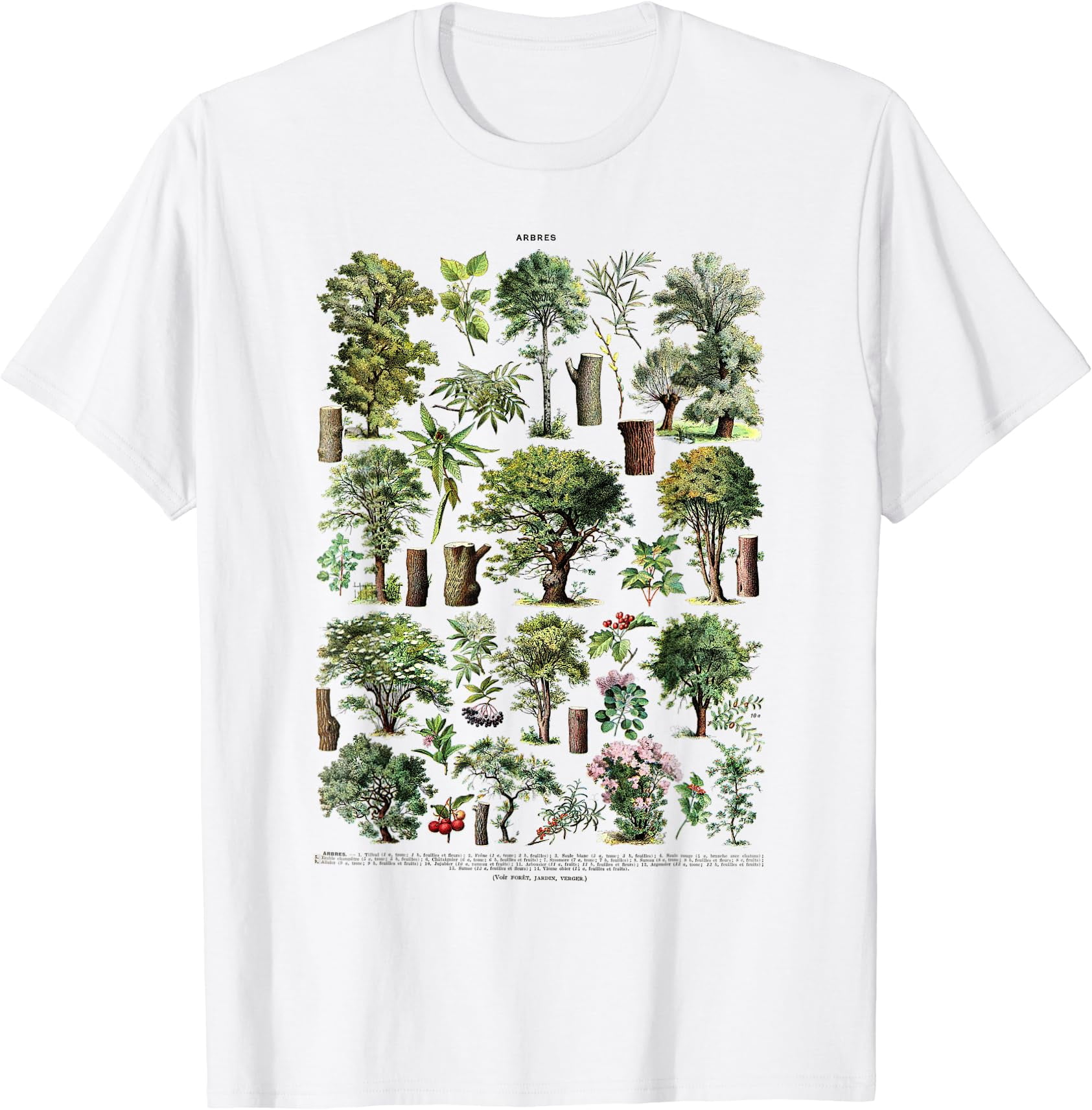 Garden Flowering Trees nature poster, tree Arboretum T-Shirt - Walmart.com