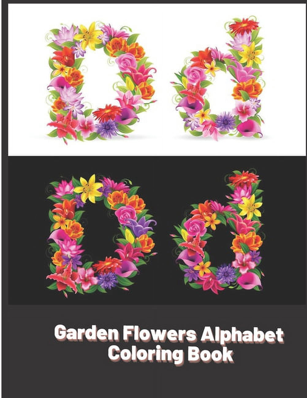Garden Flowers Alphabet Coloring Book, (Paperback)