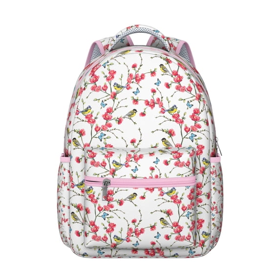 "Garden Flowers Backpack with Sunflower Accents - Durable School Backpack for Women, Comfortable Straps & Roomy Interior for Daily Campus Use"