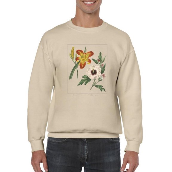 Garden Flowers Delight Sweatshirt Men -Sydenham Edwards Designs, Male Small