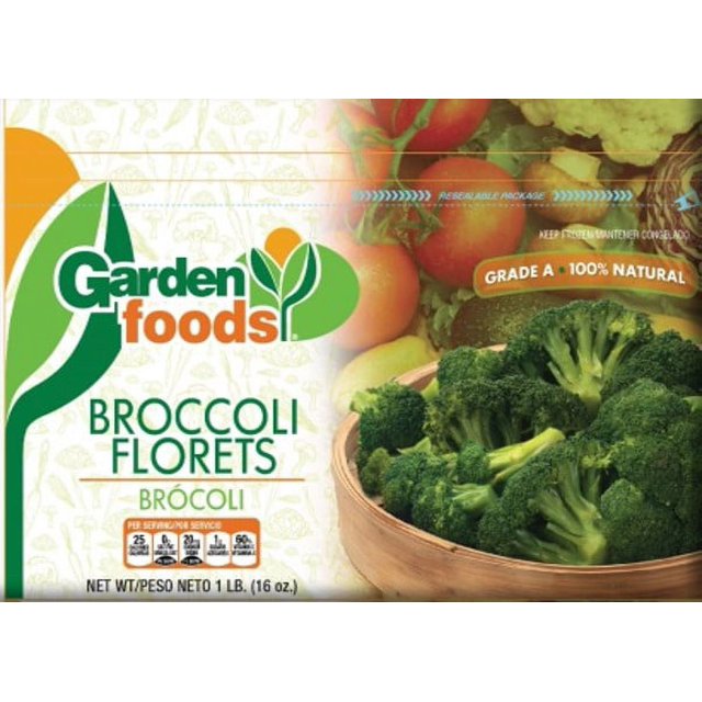 Garden Foods Broccoli Florets, 16 oz (Frozen)