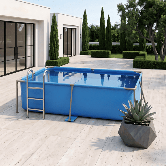 Garden Frame Pool, Blue Above Ground Swimming Pool