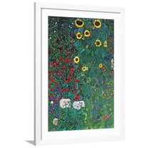 Art.com Garden Art Print by Gustav Klimt, White Frame Wall Art, 32" x 44"
