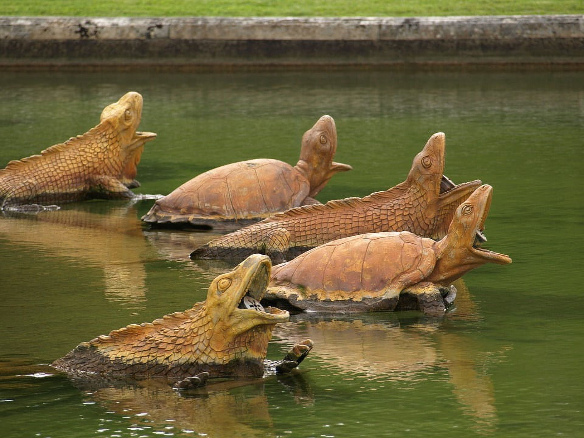 Garden France Varan Fountain Versailles Turtles - Laminated Poster ...