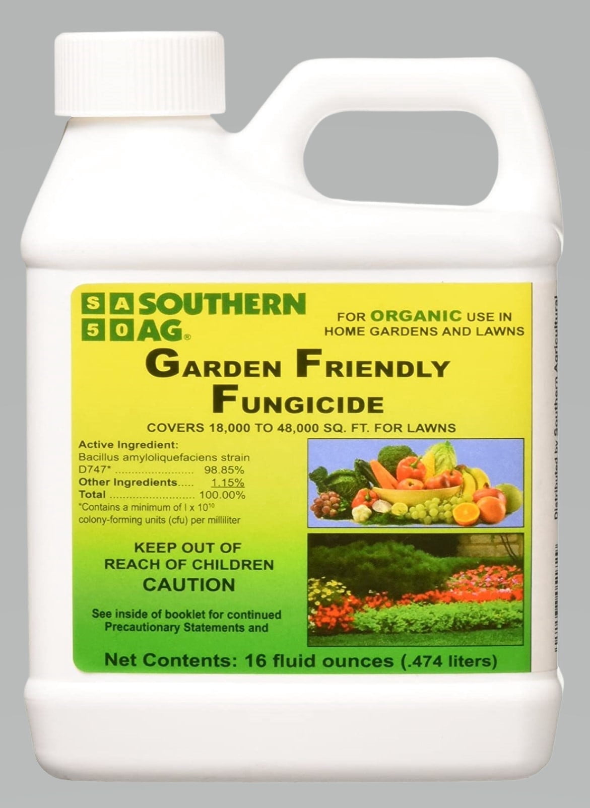 Garden Friendly Fungicide - For Organic Use Against Plant Diseases - 16 fl oz Bottle by Southern Ag
