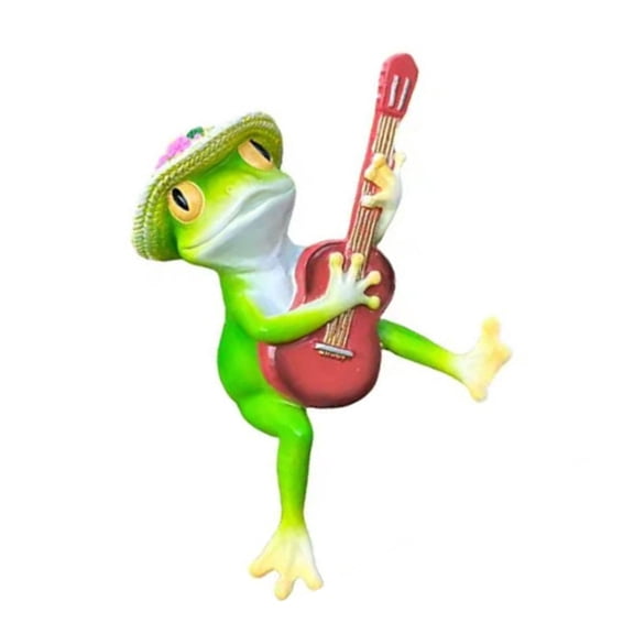 Garden Frog Decor Statue Fairy Garden Accessories Outdoor Figurines Housewarming Gift for Patio Yard Ornament