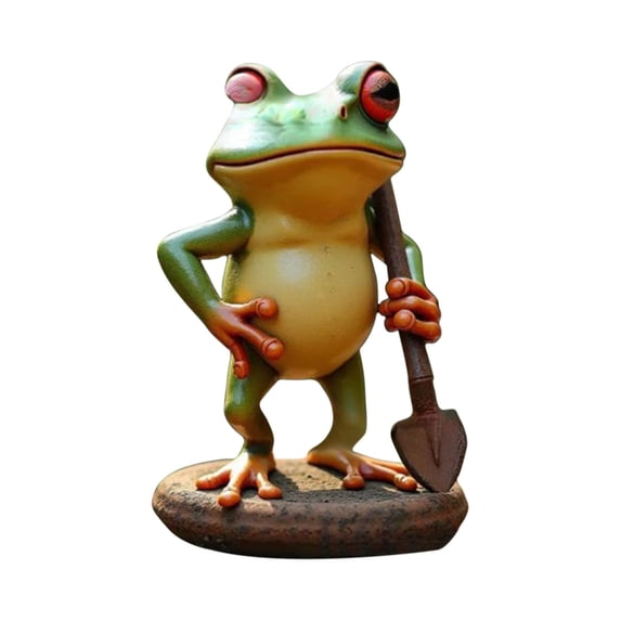 Garden Frog Decorations Outdoor Whimsical Frog Sculptures Weather-Resistant Yard Art for Patio Flower Beds Home Garden Decorative Accents&A