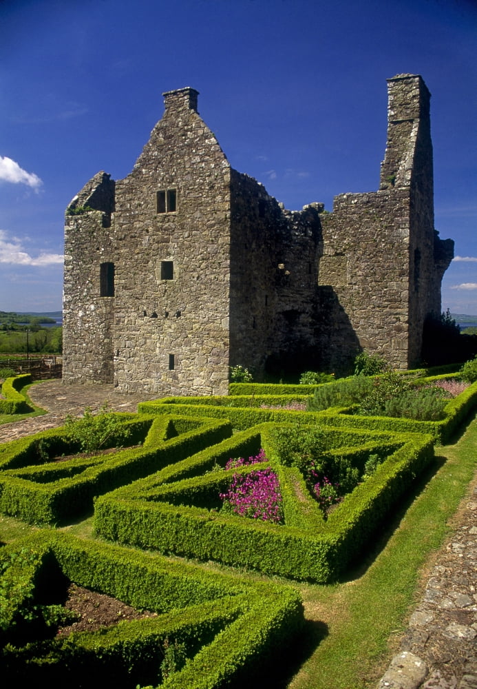 A Garden In Front Of Tully Castle Near The Village Of Blancey County Fermanagh Northern Ireland Canvas Art - The Irish Image Collection Design Pics (12 x 17)