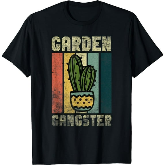 Garden Gangster Gardening Plant Houseplant for Gradeners T-Shirt Black 2X-Large