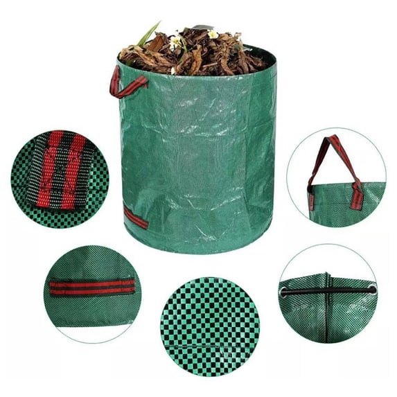Garden Garbage Bag Leaf Collector 71.6 Gal, Self Standing Yard Waste Bag, Heavy Duty Reusable Lawn Bag for Leaves Debris
