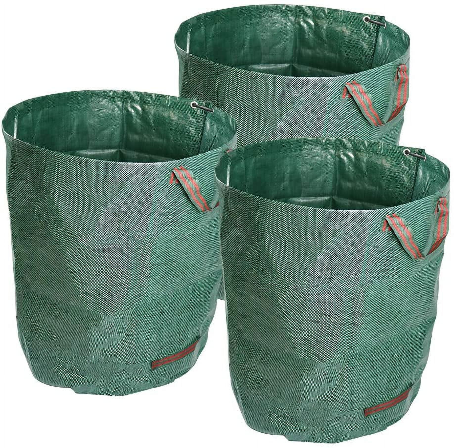 Garden Garbage Bags 3 Pieces Waterproof Reusable Garden Bag Heavy Duty